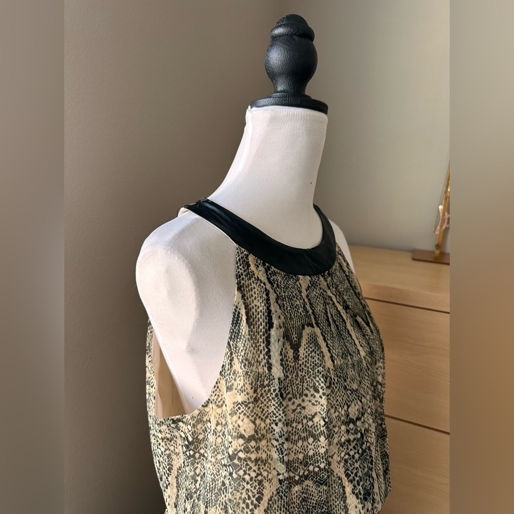 Vince Camuto Neutral Snake-Print Halter Maxi Dress-0023 - Picture 6 of 9
